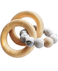 3 Stories Trading Tiny Teethers Infant Silicone And Beech Wood Rattle Teether
