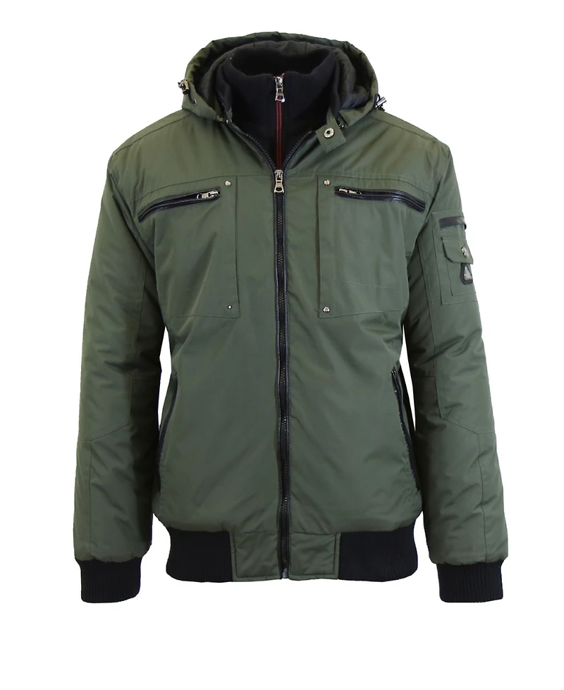 Spire By Galaxy Men's Heavyweight Moto Jacket