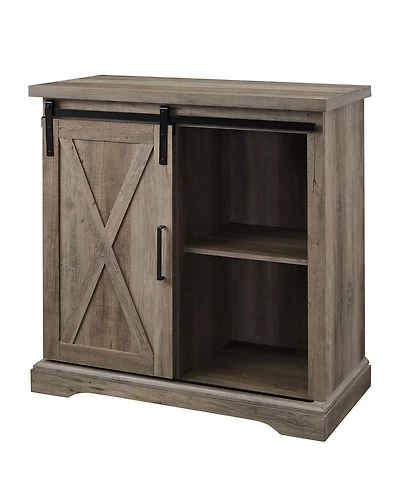 Walker Edison Rustic Farmhouse Barn Door Tv Stand