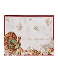 Elrene Holiday Turkey Bordered Fall Placemat, Set of 4