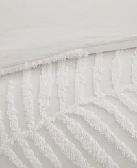 Madison Park Bahari Palm Tufted 3-Pc. Duvet Cover Set, Full/Queen