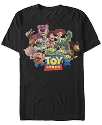 Disney Pixar Men's Toy Story We're All Besties Group Shot Short Sleeve T-Shirt