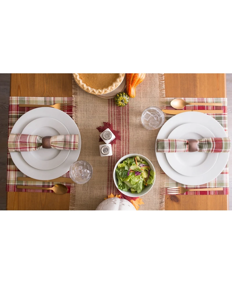 Design Imports Give Thanks Plaid Napkin, Set of 6