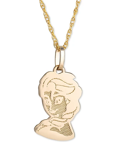 Disney Children's Frozen Elsa 15" Pendant Necklace in 14k Gold