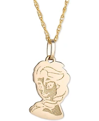 Disney Children's Frozen Elsa 15" Pendant Necklace in 14k Gold
