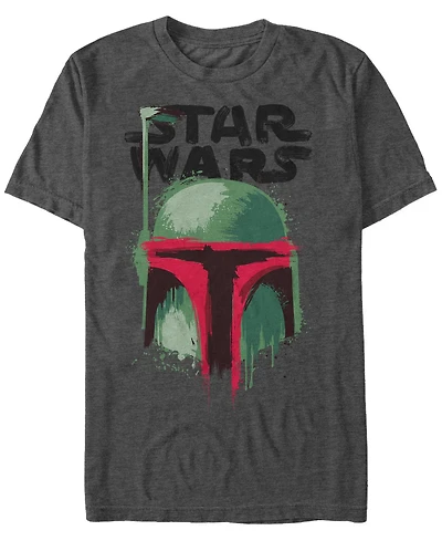 Star Wars Men's Classic Boba Fett Painted Helmet Short Sleeve T-Shirt
