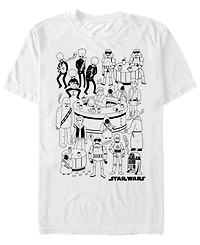 Star Wars Men's Classic Cantina Cartoon Short Sleeve T-Shirt