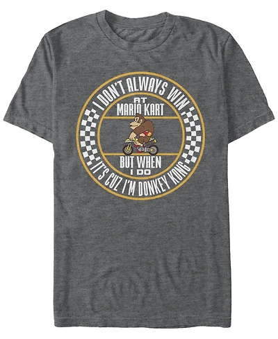 Nintendo Men's Mario Kart It's Cuz I'M Donkey Kong Short Sleeve T-Shirt