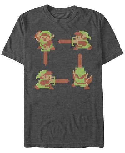 Nintendo Men's Legend of Zelda 8-Bit Link Short Sleeve T-Shirt