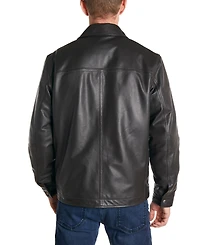 Perry Ellis Men's Classic Leather Jacket