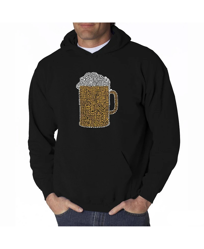 La Pop Art Men's Word Hooded Sweatshirt - Slang Terms For Being Wasted