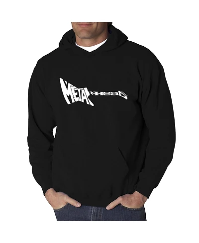 La Pop Art Men's Word Hoodie - Metal Head Guitar