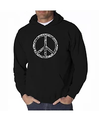 La Pop Art Men's Word Hoodie - Peace Sign 77 Languages