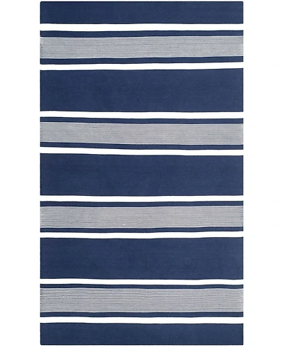 Lauren Ralph Lauren Hanover Stripe LRL2461A Navy 4' X 6' Outdoor Area Rug