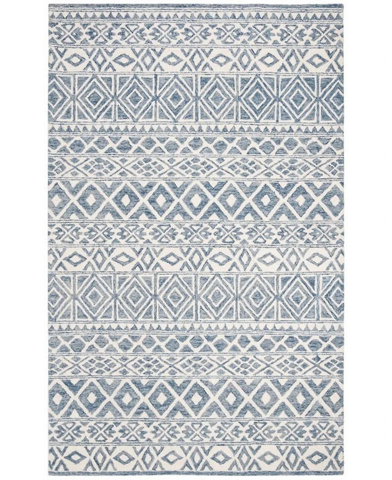 Lauren Ralph Lauren Theresa LRL6650A Ivory and Blue 9' X 12' Area Rug