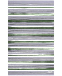 Lauren Ralph Lauren Leopold Stripe LRL2462G Lilac 4' X 6' Outdoor Area Rug
