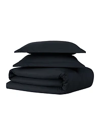 Brooklyn Loom Solid Cotton Percale 2-Pc. Duvet Cover Set, Twin Xl