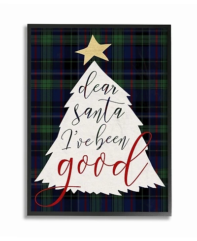 Stupell Industries Dear Santa Christmas Tree Framed Giclee Art, 11" x 14"