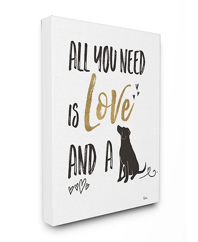 Stupell Industries Dog Lover Typography Canvas Wall Art, 16" x 20"