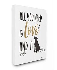 Stupell Industries Dog Lover Typography Canvas Wall Art, 16" x 20"