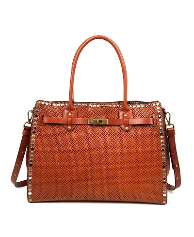 Old Trend Westland Leather Satchel Bag