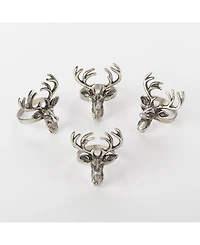 Saro Lifestyle Reindeer Design Napkin Ring, Set of 4