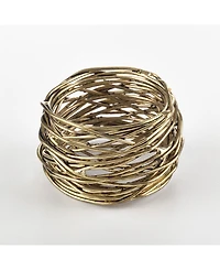Saro Lifestyle Metal Design Napkin Ring, Set of 4