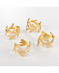 Saro Lifestyle Vine Design Napkin Ring Ring, Set of 4