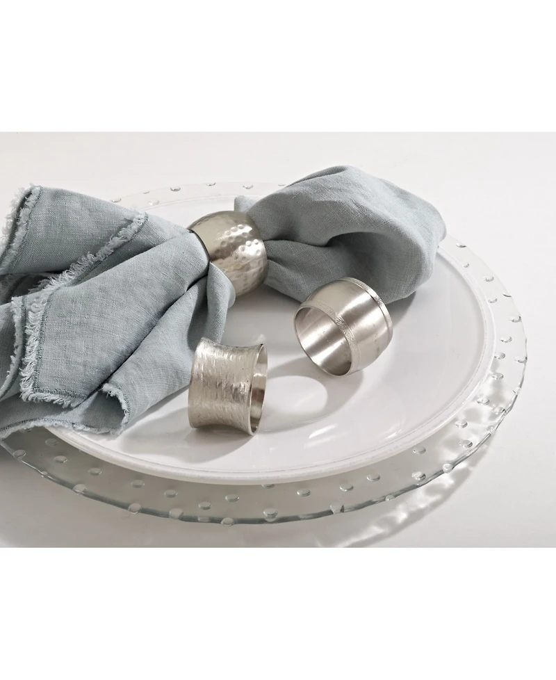 Saro Lifestyle Rounded Napkin Ring, Set of 4