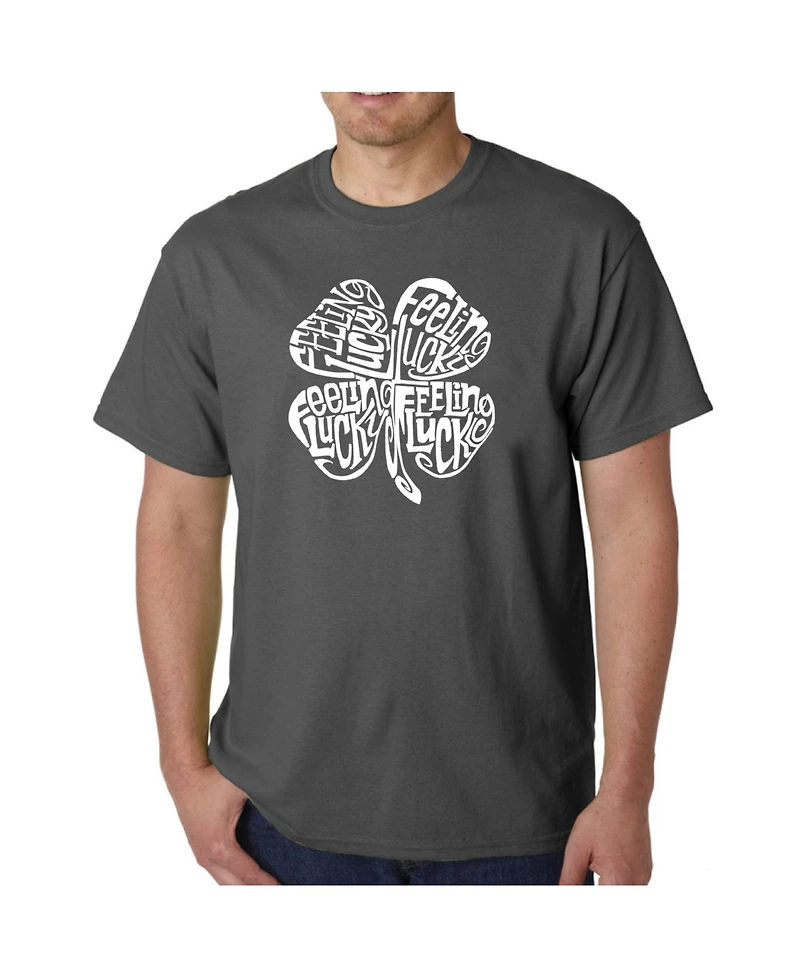 La Pop Art Men's Word T-Shirt - Feeling Lucky