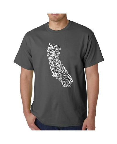 La Pop Art Men's Word Art T-Shirt - California State