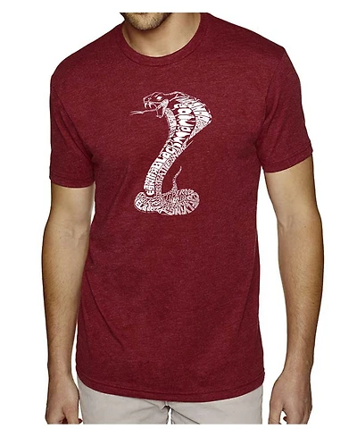 La Pop Art Men's Premium Word T-Shirt - Types of Snakes