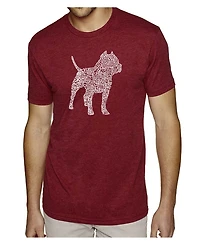 La Pop Art Men's Premium Word T-Shirt - Pit bull