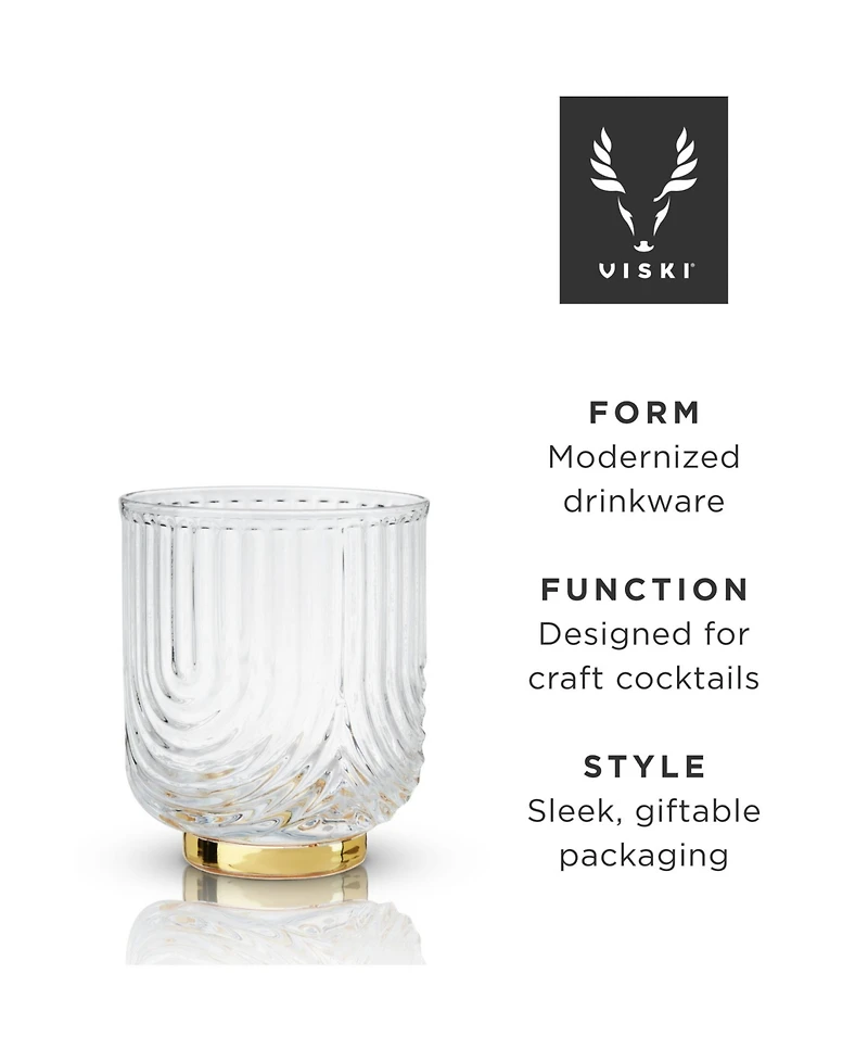 Viski Gatsby Tumblers, Set of 2, 12 Oz