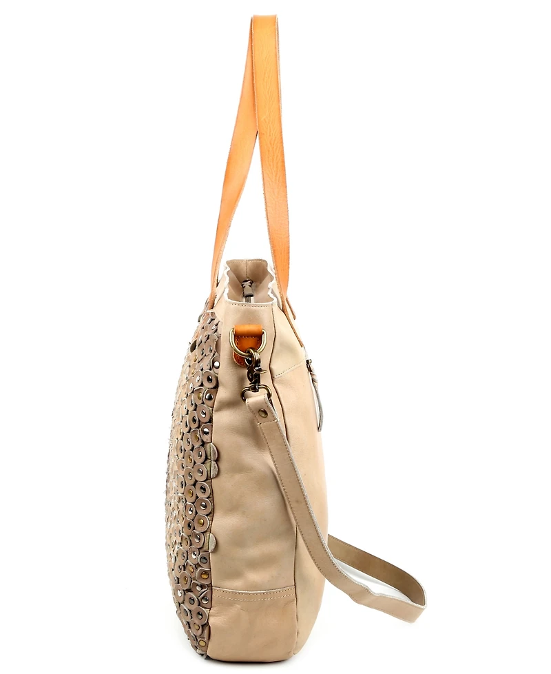Old Trend Stellar Stud Leather Tote Bag