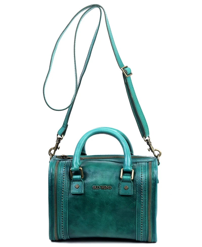 Old Trend Women's Genuine Leather Mini Trunk Crossbody Bag
