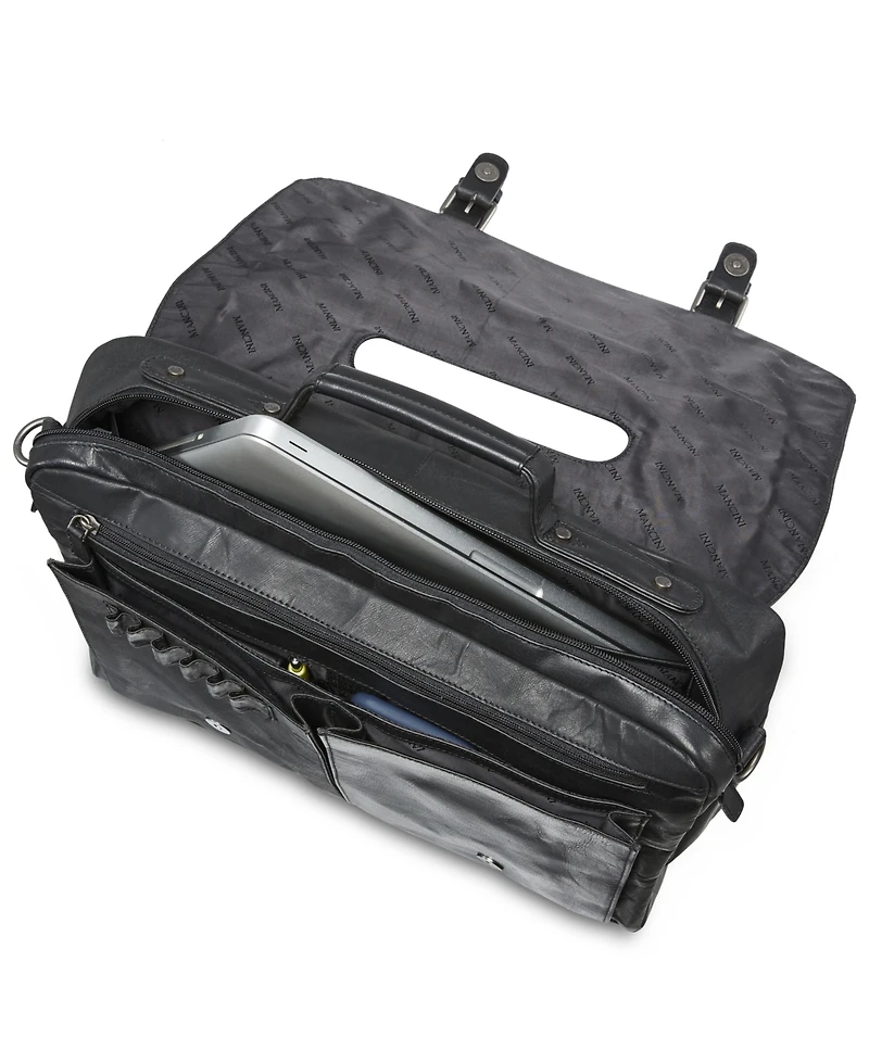 Mancini Buffalo Collection Porthole Laptop/ Tablet Briefcase