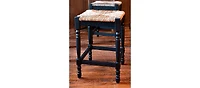 French Country 24" Turned Leg Seat Stool