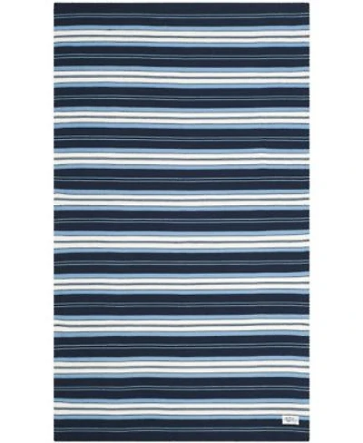 Lauren Ralph Lauren Leopold Stripe Lrl2462a Navy Area Rug Collection