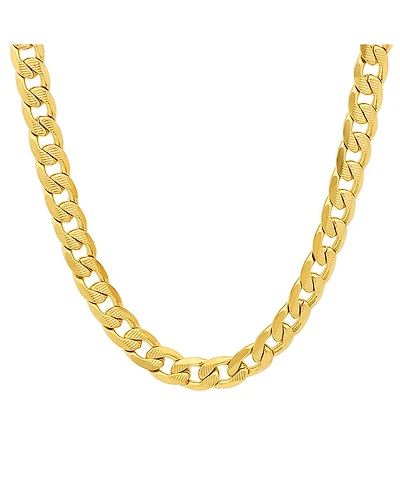 Steeltime Men's 18k gold Plated Stainless Steel Accented 10mm Figaro Chain 24" Necklaces