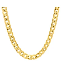 Steeltime Men's 18k gold Plated Stainless Steel Accented 10mm Figaro Chain 24" Necklaces
