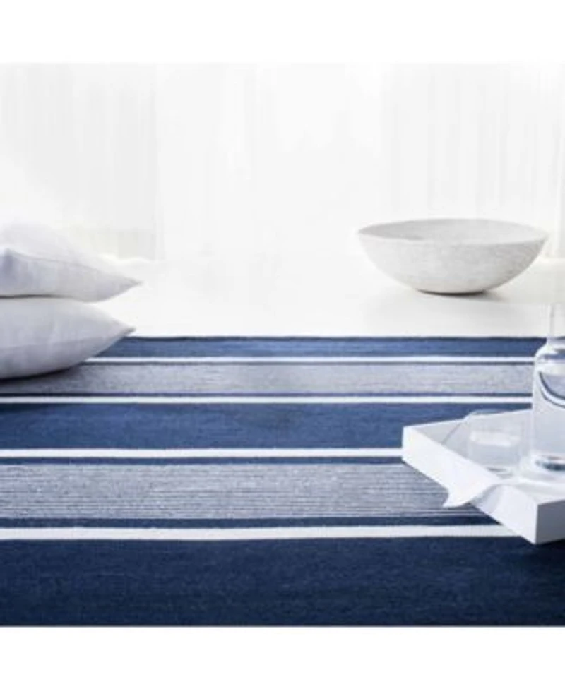 Lauren Ralph Lauren Hanover Stripe LRL2461A Navy Outdoor Area Rug Collection