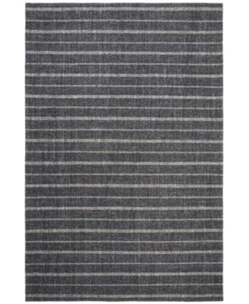 Lauren Ralph Lauren Miles Stripe Lrl6400a Charcoal Area Rug Collection