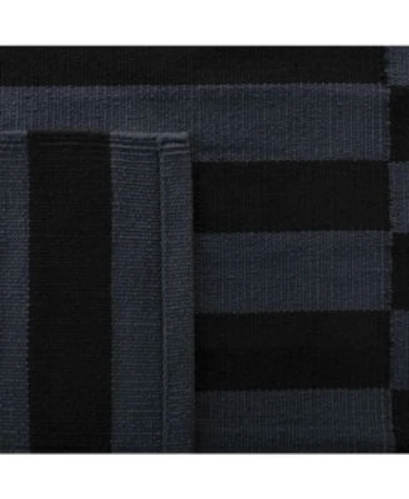 Lauren Ralph Lauren Ludlow Stripe Lrl7350e Onyx Area Rug Collection