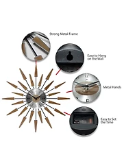 Infinity Instruments Starburst Wall Clock
