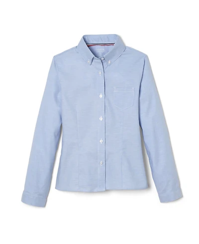 French Toast Plus Size Girls Long Sleeve Oxford Shirt