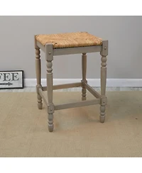 French Country 24" Turned Leg Seat Stool