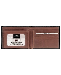 Mancini Casablanca Collection Men's Rfid Secure Center Billfold with Removable Left Wing Passcase