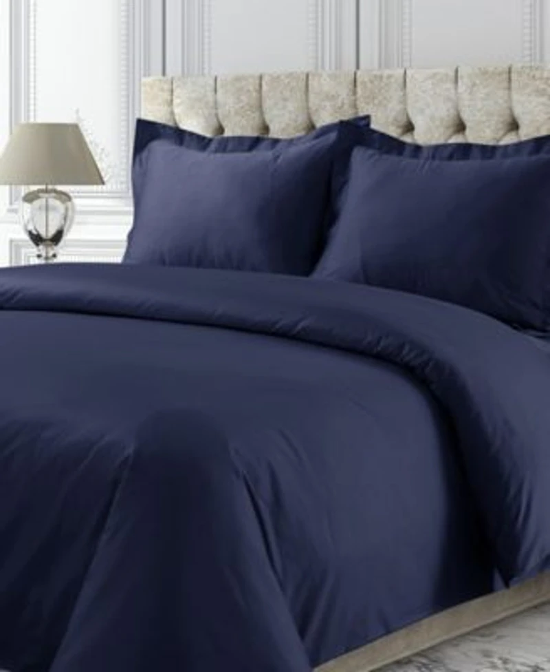 Tribeca Living 750 Thread Count Sateen Oversized Solid Duvet Cover Sets
