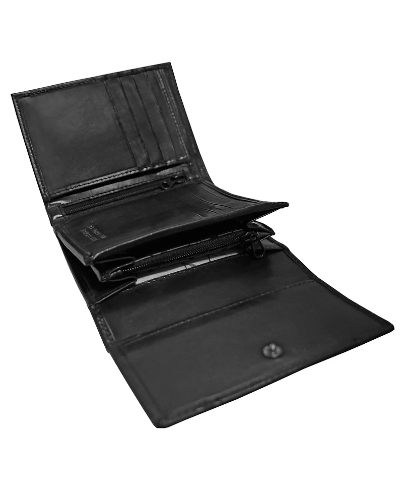 Mancini Casablanca Collection Rfid Secure Ladies Clutch Wallet